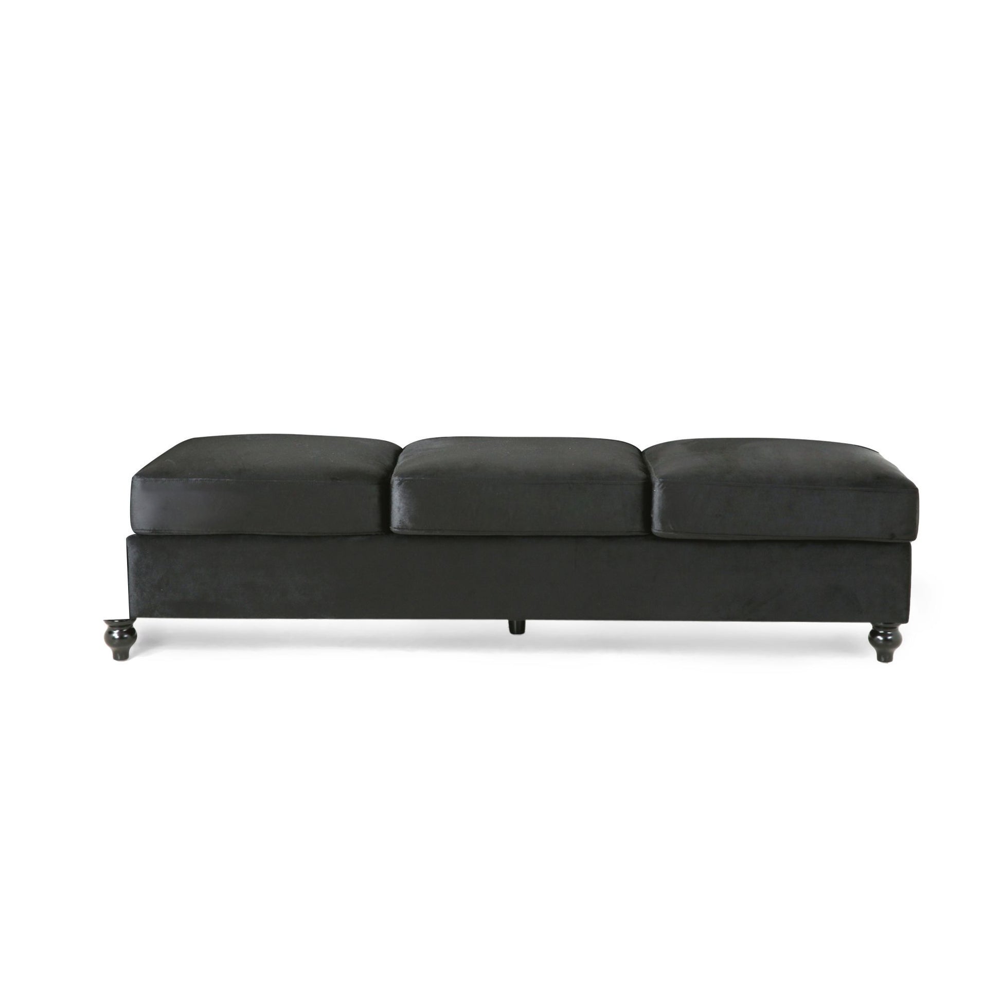 L Shaped Velvet Corner Sofa,Heavy Duty Solid Wood Frame And Sturdy Wood Legs, 7 Seater Corner Sofas With Rolled Arms For Living Room, Bedroom, Apartment Black Black Velvet Wood Primary Living Space Medium Soft Loose Back Heavy Duty Art