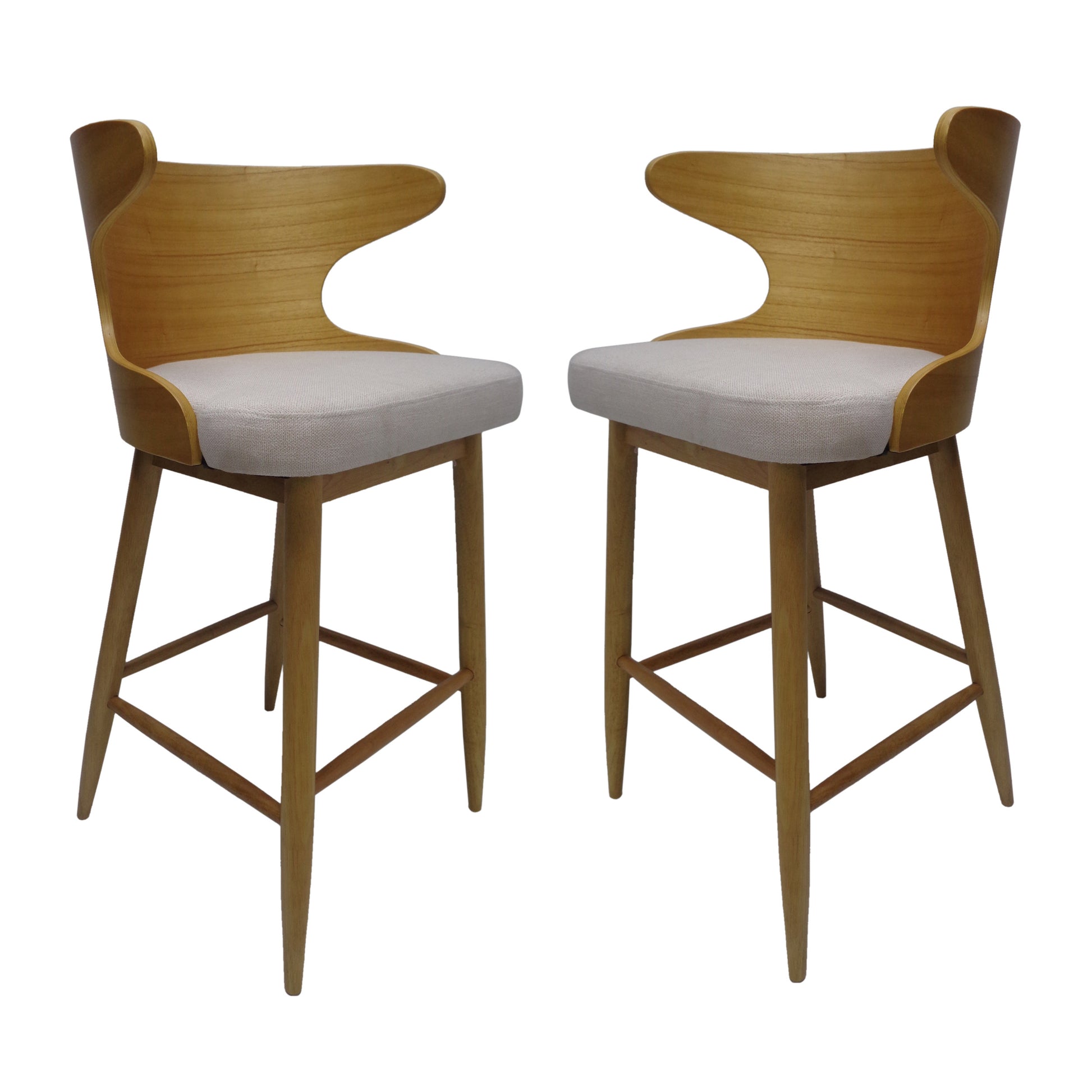 Bar Chair Light Beige Fabric