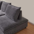 Modern 2 Seater Armless Sofa Couch For Living Room Modular Design, Ultra Soft Chenille Fabric, Easy Assembly, Sturdy Frame, Stylish And Comfortable Perfect For Apartments Gray Foam Chenille 2 Seat