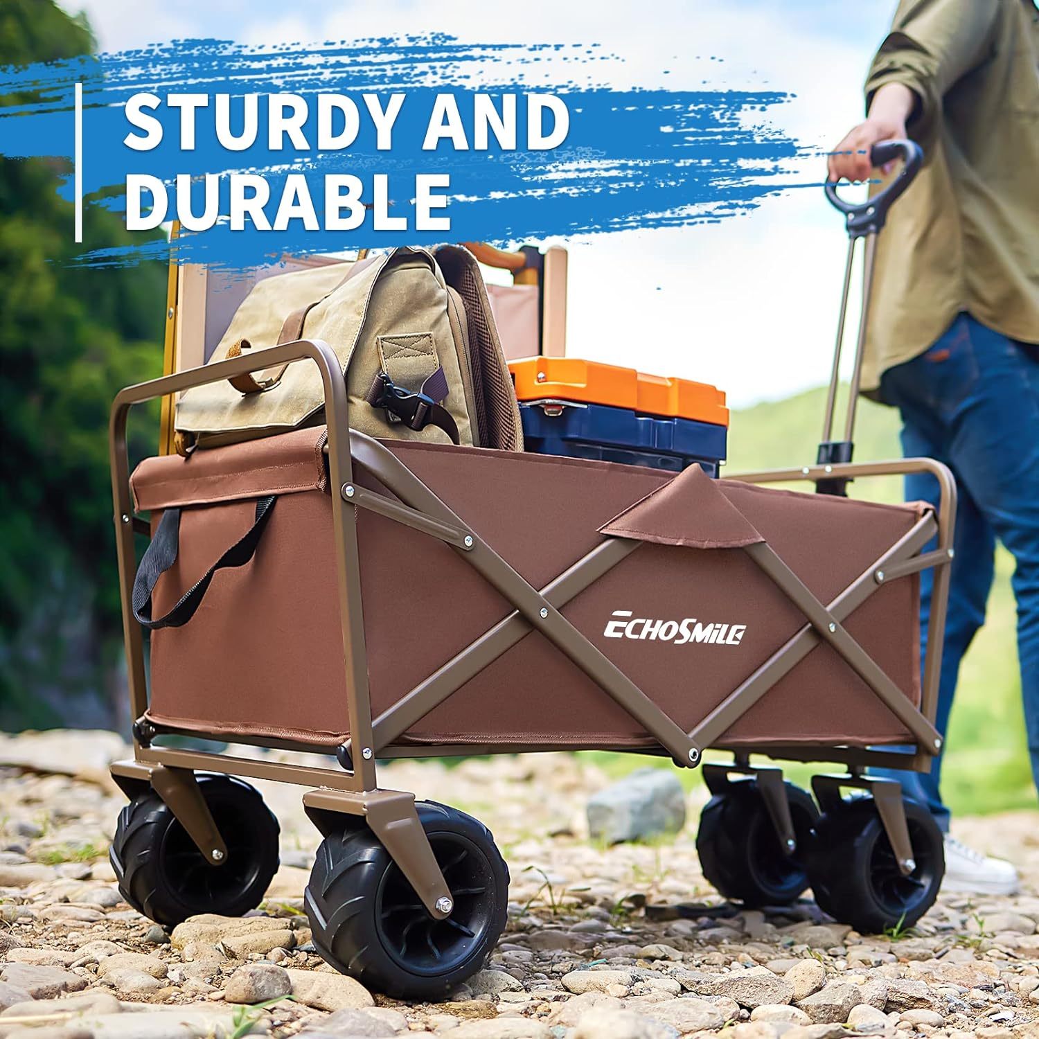 4 Folding Campers Black Brown Metal