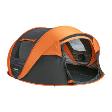 5 8 Person Black Orange Pop Up Camping Boat Tent White Rose Gold Polyethylene