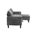 United Sectional Sofa Reversible Sectional Sleeper Sectional Sofa With Storage Chaise Gray Chenille