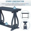48 Inch Rustic Vintage Console Tablefarmhouse Style Entryway Table With Open Shelf And Sturdy Construction For Entryway And Living Room Navy Navy Distressed Finish Primary Living Space Antique,Rustic,Vintage Open Storage Console Tables Brushed