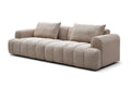 Modern Sectional Sofa, 4 Seater, Chenille Velvet Upholstered Sofa Couch For Living Room Apartment Small Space Camel Chenille Wood Primary Living Space Medium Soft Cushion Back Modern Eucalyptus Foam Solid Wood 4 Seat