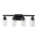 Same As W1340P197620 L001010 B4 4 Lights Farmhouse Vanity Lights Fixture Rustic Bathroom Light Fixture Bathroom Sconce Without Bulbs Black Glass Iron