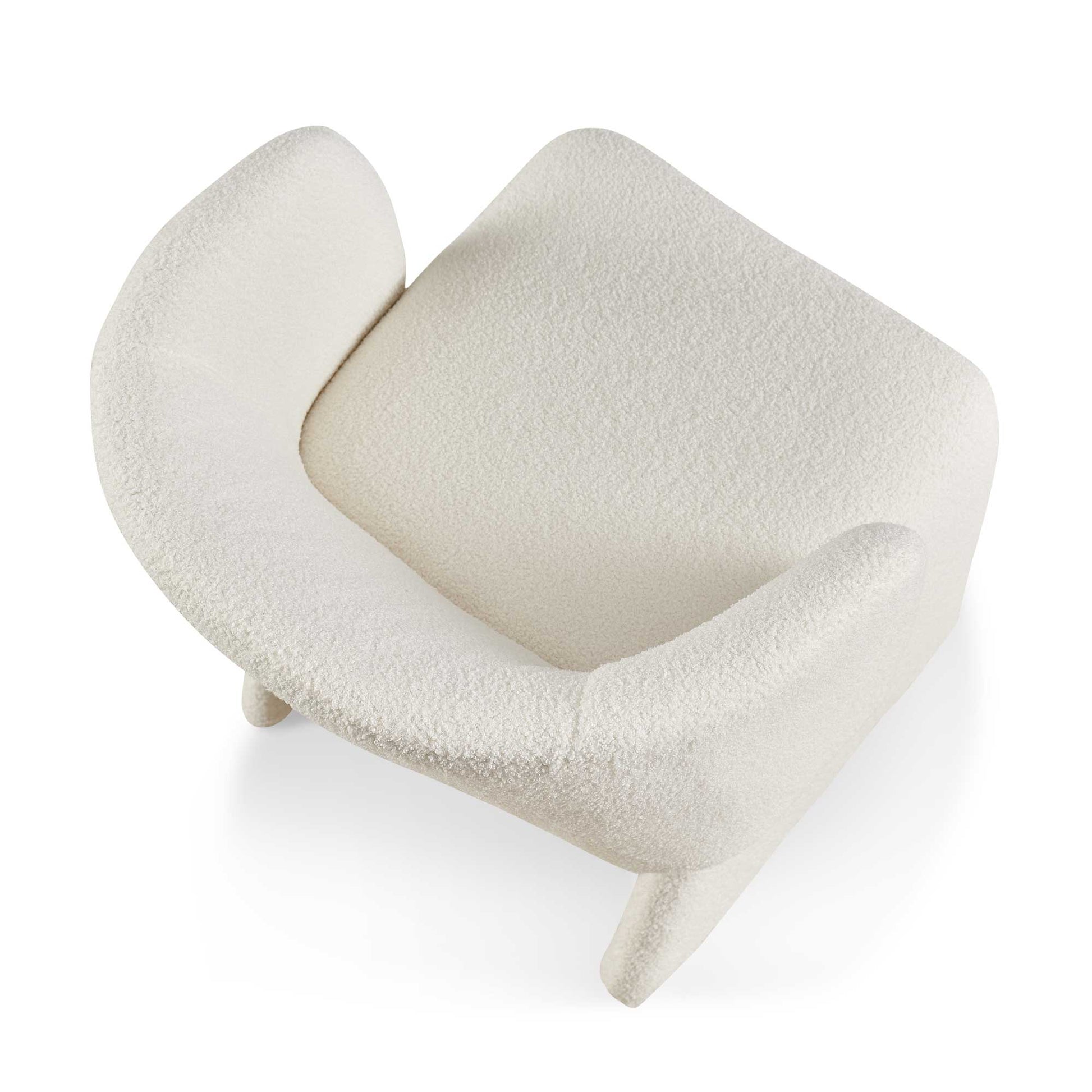 Modern Accent Chair White Single Sofa Chair,Upholstered Side Chair Teddy Comfy Chair For Dining Room Bedroom Living Room Reception Off White 1Pc Off White Primary Living Space Modern Teddy