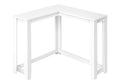 Accent Table, Console, Entryway, Narrow, Corner, Living Room, Bedroom, White Laminate, Contemporary, Modern White Particle Board