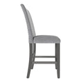 Glimm Gray Upholstered Bench With Back Gray Foam Engineered Wood