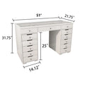 High Gloss White 13 Drawers Makeup Vanities Gloss White 5 Drawers & Above Modern White Mdf Glass