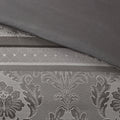 7 Piece Jacquard Comforter Set Grey Queen Queen Grey Polyester