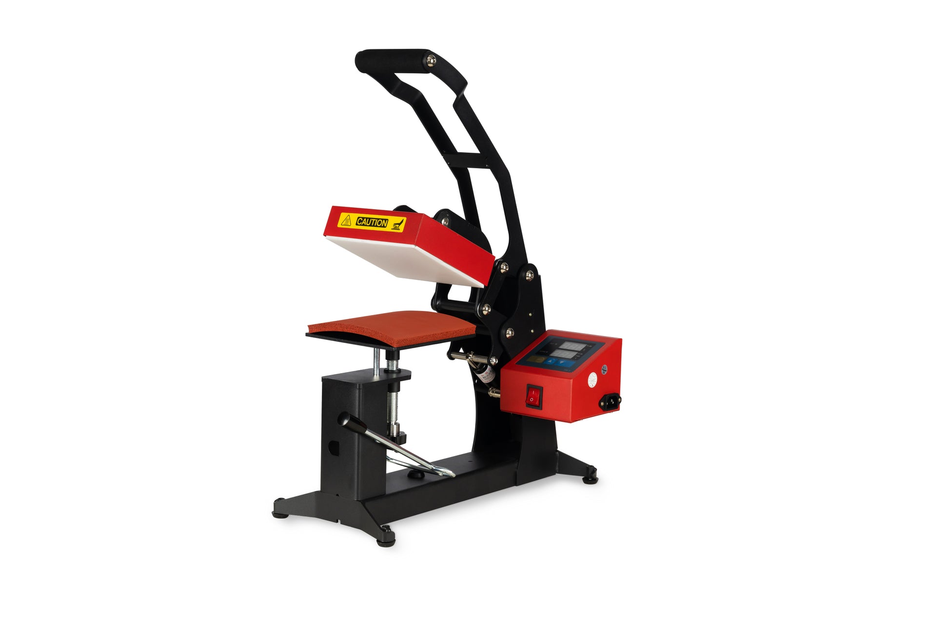 3 In 1 Combo Heat Press Machine For Cap,Label,Cup Red Black Aluminium