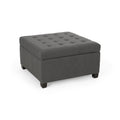 Isabella Ottoman Dark Gray Fabric