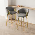 30 Inch Dining Chairs Set Of 2 Modern Style 360 Swivel Bar Chairs With Simple Design, Comfortable High Stools, And Flexible Dining Chairs Suitable For Bars, Restaurants,Velvet Bar Chair Beige Grey