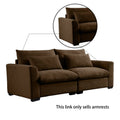 Corduroy Sofa Armrests For 2 Seater Sofa, 3 Seater Sofa And 4 Seater Sofa, Brown Corduroy Brown Corduroy 1 Seat