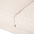 Mirod Comfy 3 Seat Sofa With Tufted Back And Arm, Modern For Living Room Beige Fabric 3 Seat