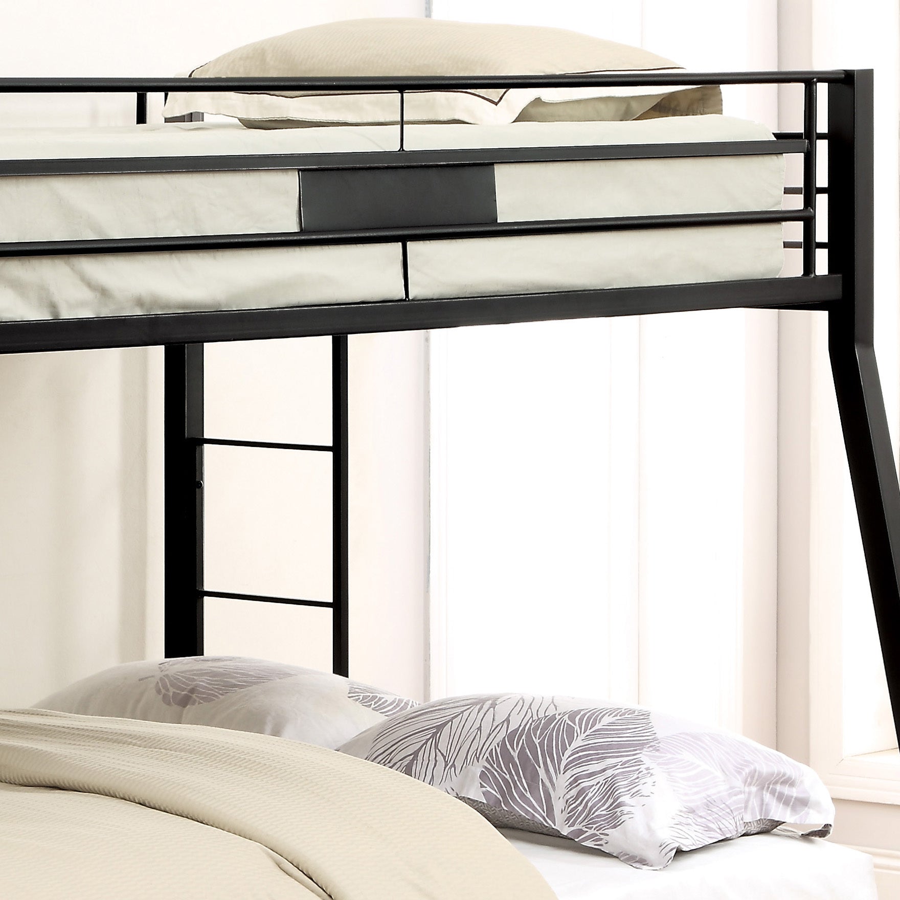 Sandy Black Bunk Bed Black Bedroom Contemporary Metal