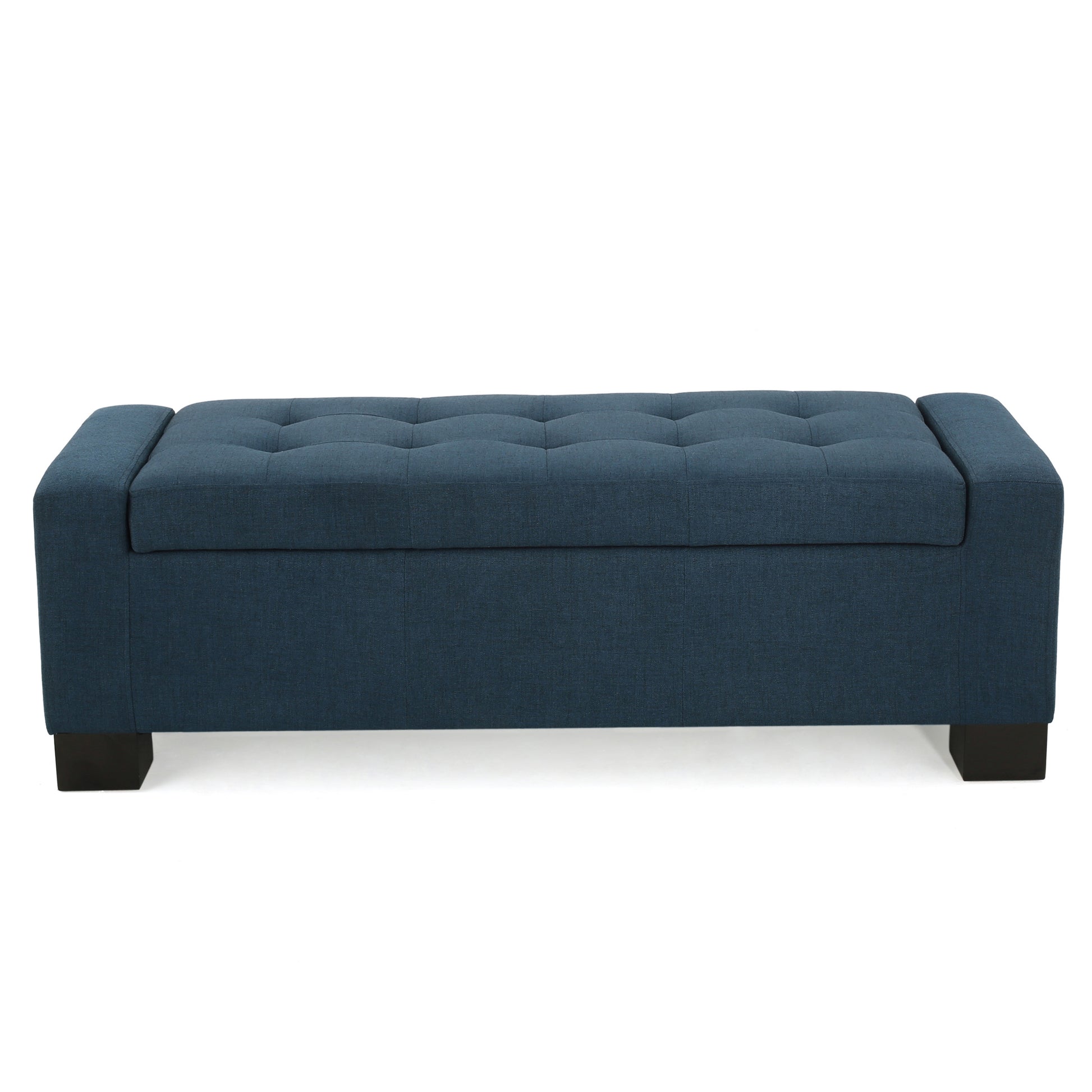 Guernsey Ottoman Navy Blue Fabric