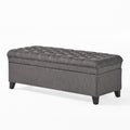 Juliana Storage Ottoman Gray Fabric