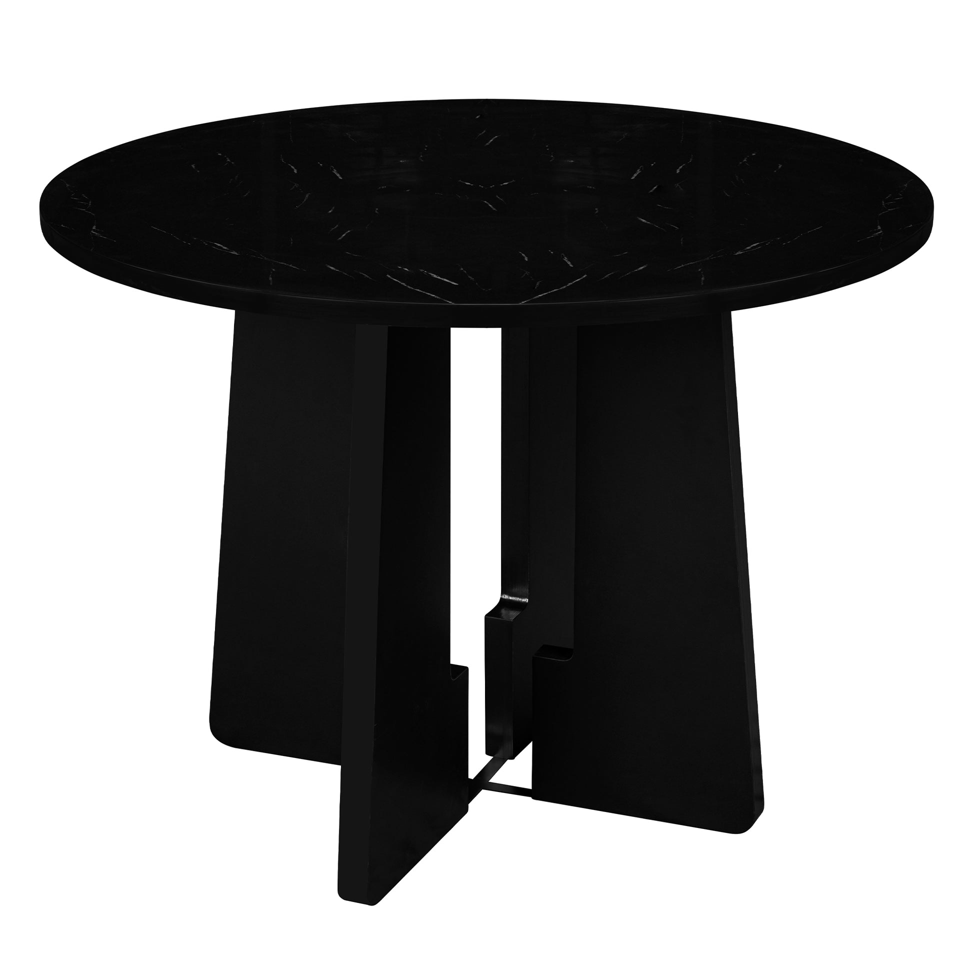 5 Piece Round Dining Table Set, 43 Inch Modern Dining Table And 4 Upholstered Chairs For Dining Room, Kitchen Room, Living Room, Easy Assembly Upholstered Chair Grey Black Dining Room American Design,Farmhouse,Mid Century Modern,Modern Round Round Fabric