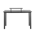 Techni Mobili Industrial Writing Desk, Black Black Computer Desk Modern Rectangular Rectangular Engineered Wood