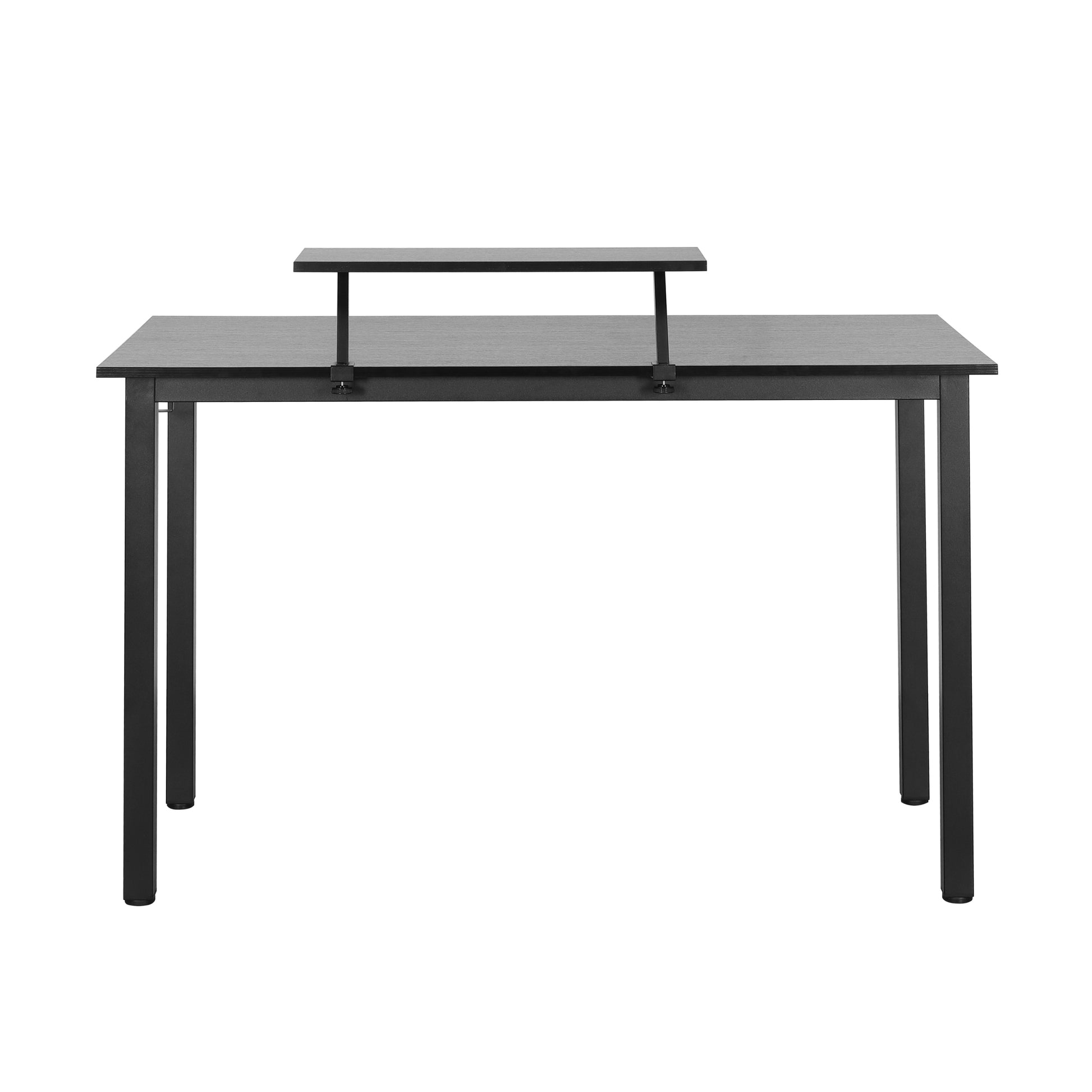 Techni Mobili Industrial Writing Desk, Black Black Computer Desk Modern Rectangular Rectangular Engineered Wood