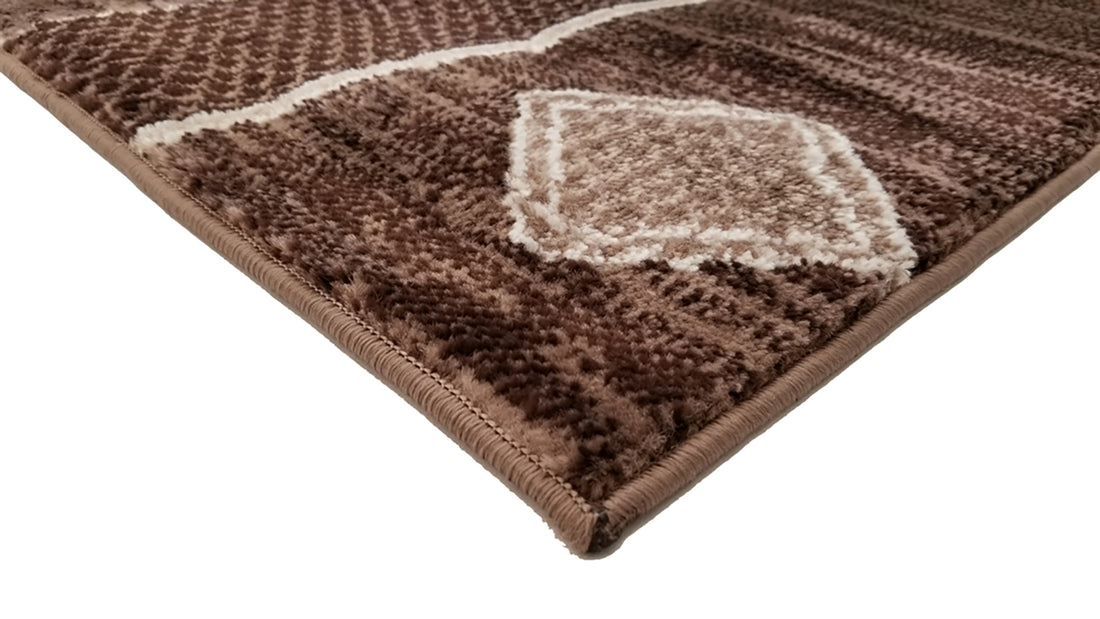 Jersey Area Rugs, Carpets For Livingroom, 7X10 Area Rugs ,3394 Brown Rectangle 8&10 Brown Contemporary Abstract Polypropylene