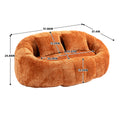 Coolmore Bean Bag Sofa Lazy Sofa Durable Comfort Lounger High Back Bean Bag Chair Couch For Adults And Kids, Indoor & Outdoor, Accent Floor Soft Lounge Chair Orange Chenille Orange Foam Chenille 2 Seat