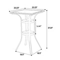 3 Pieces Outdoor Bar Stools Set,Rattan Bar Chairs,With Glass Table Top, Wicker Bar Stools For Backyard, Garden, Pool, Balcony And Deck, Brown Brown Steel