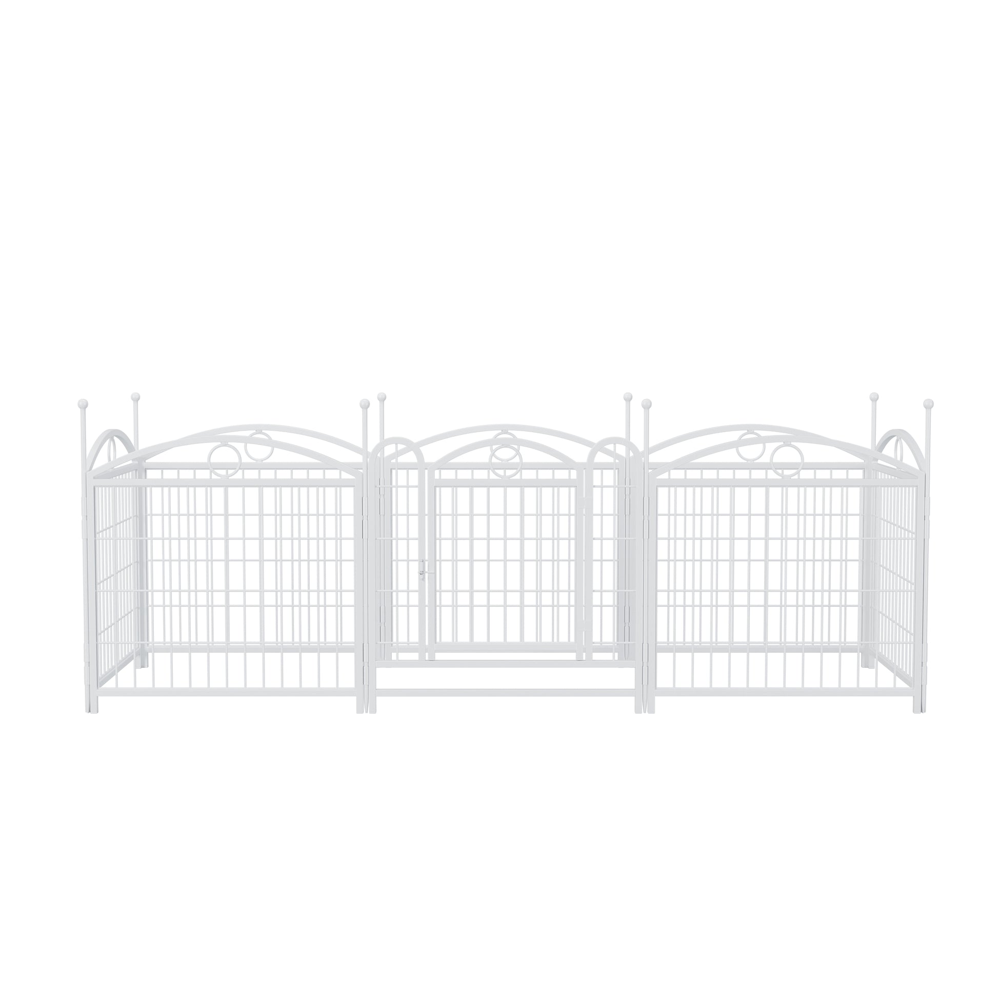 Dog Playpen Indoor 24 Inch 8 Panels Metal Dog Pen Pet Dog Fence Outdoor Exercise Pen With Doors, Heavy Duty Dog Fence Puppy Pen For Large Medium Small Dogs Indoor Outdoor Foldable Pet Exercise Pen