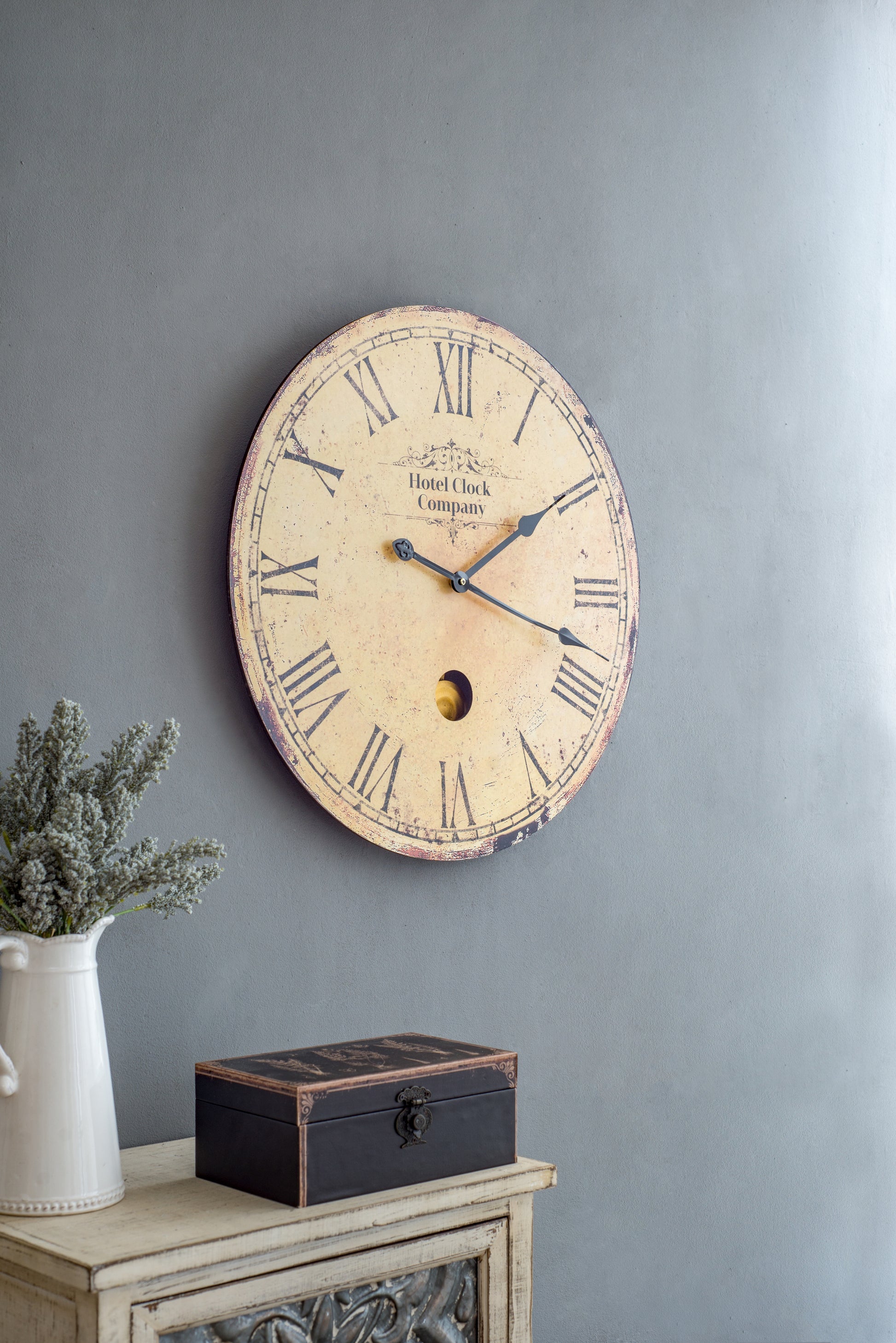 D23X2.2" Wall Clock Beige Mdf