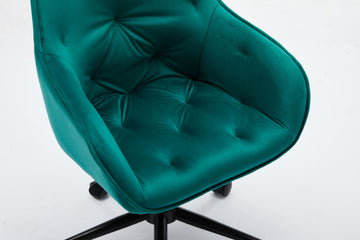 Elegent Velvet Office Chair With Wheels, Makeup Vanity Chair Height Adjustable For Teens Women Girls, Comfy Swivel Modern Leisure Armchair For Home Office, Bedroom, Study And Vanity. Green Green Primary Living Space Luxury,Modern Foam Iron