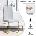 Table And Chair Set. Modern Dining Table With Mdf Top And Beautiful Mdf Legs. Equipped With Comfortable Pu Chairs And Metal Legs. Suitable For A Wide Range Of Decorative Styles. Black,Light Gray Seats 8 Mdf