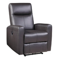 Brown Power Recliner With Square Armrest Brown Primary Living Space Tight Back Contemporary Square Arms Wood Metal