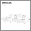 Sectional Couch Corduroy Covers 2 Pcs L Shape Sectional Sofa Couches For Living Room, Bedroom, Salon, 2 Pc Free Combination,Grey. Gray Corduroy 3 Seat