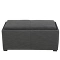 Drake Ottoman Gray Fabric