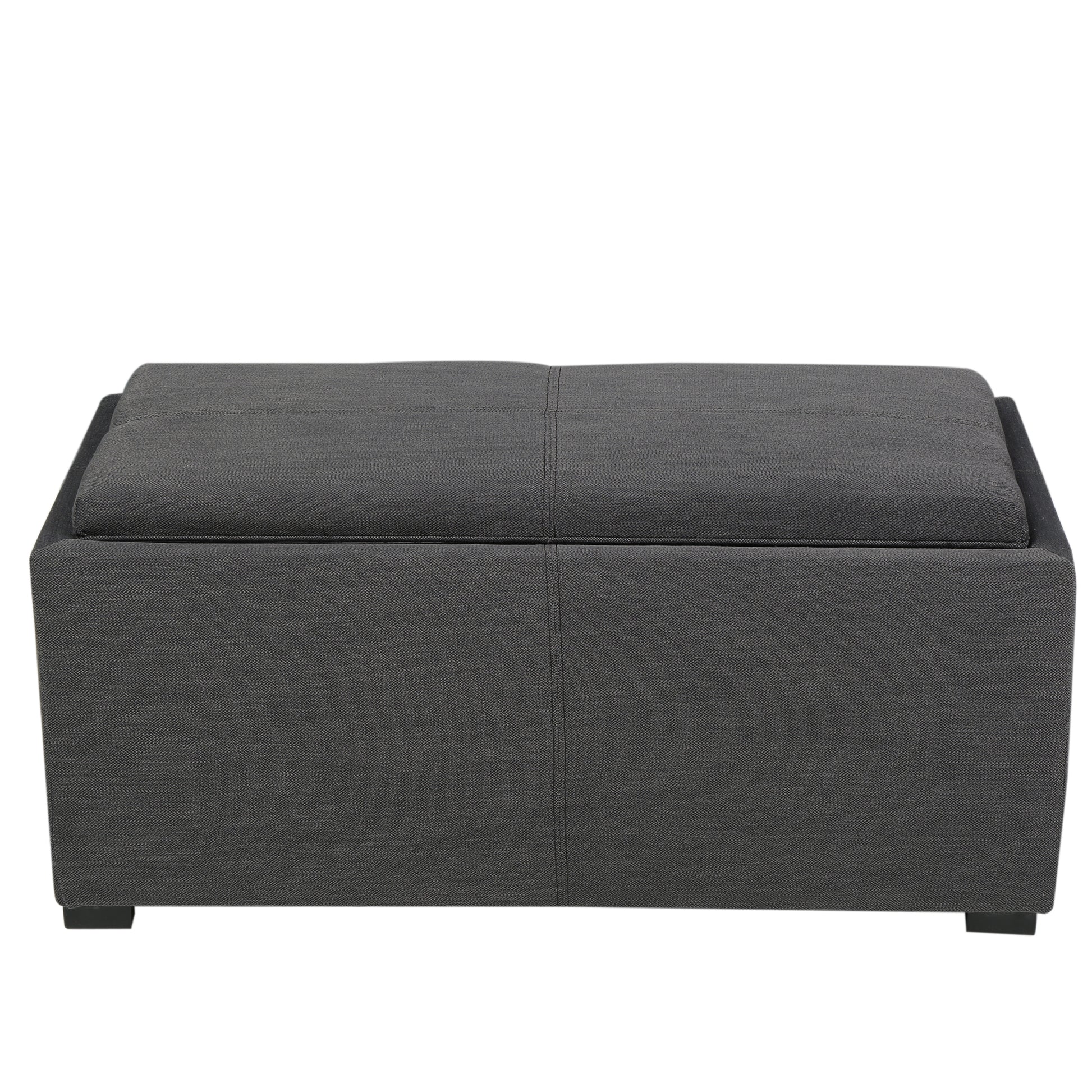 Drake Ottoman Gray Fabric