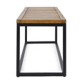 Jeco Industrial Wood And Metal Bench Teak Acacia Wood