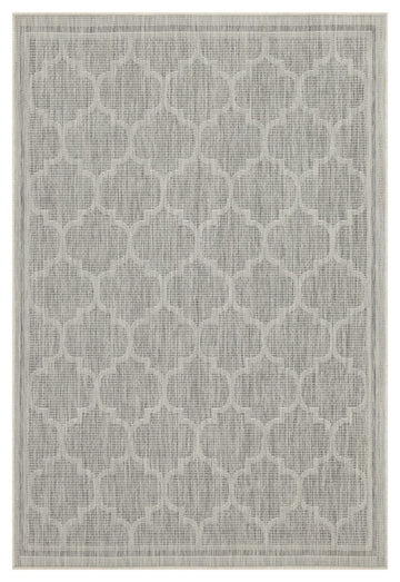 Sunshine Gc Har2006 Silver 5 Ft. 3 In. X 7 Ft. 3 In. Indoor Outdoor Area Rug Silver Polyester Polypropylene