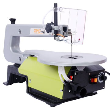 16 Inch Variable Speed Scroll Saw With Extra Large Adjustable Tilting Table Ideal For Woodworking Projects And Precision Cuts,Etl Certified Green Steel