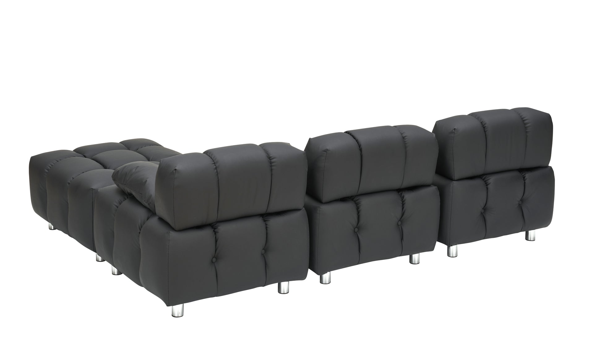 A 90.60 Inch Technology Cloth Black Sofa, Waterproof, Stain And Cat Scratch Resistant, Can Comfortably Sit In The Apartment Bedroom Without Taking Up Space. Black Polyester Blend 4 Seat