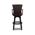 Williams 31In Swivel Bar Stool With Armrests, Vintage Brown Faux Leather Brown Foam Faux Leather