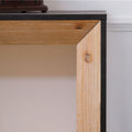 Black Natural Wooden Console Table Narrow Entryway Table Modern Couch Table Small Entry Way Tables, Easy Assembly, Multi Colors Black Natural Distressed Finish Desk Top Dining Room Mix Match,Modern Floor Mount Rectangular Console Tables Powder Coated