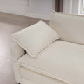 Luxurious And Sophisticated Sofa Set With Soft Cushions And Pillows, 3 Pieces Sofa Set Consisting Of Two Single Sofas And A 3 Seater Sofa In Light Beige Corduroy Fabric Beige Corduroy 5 Seat