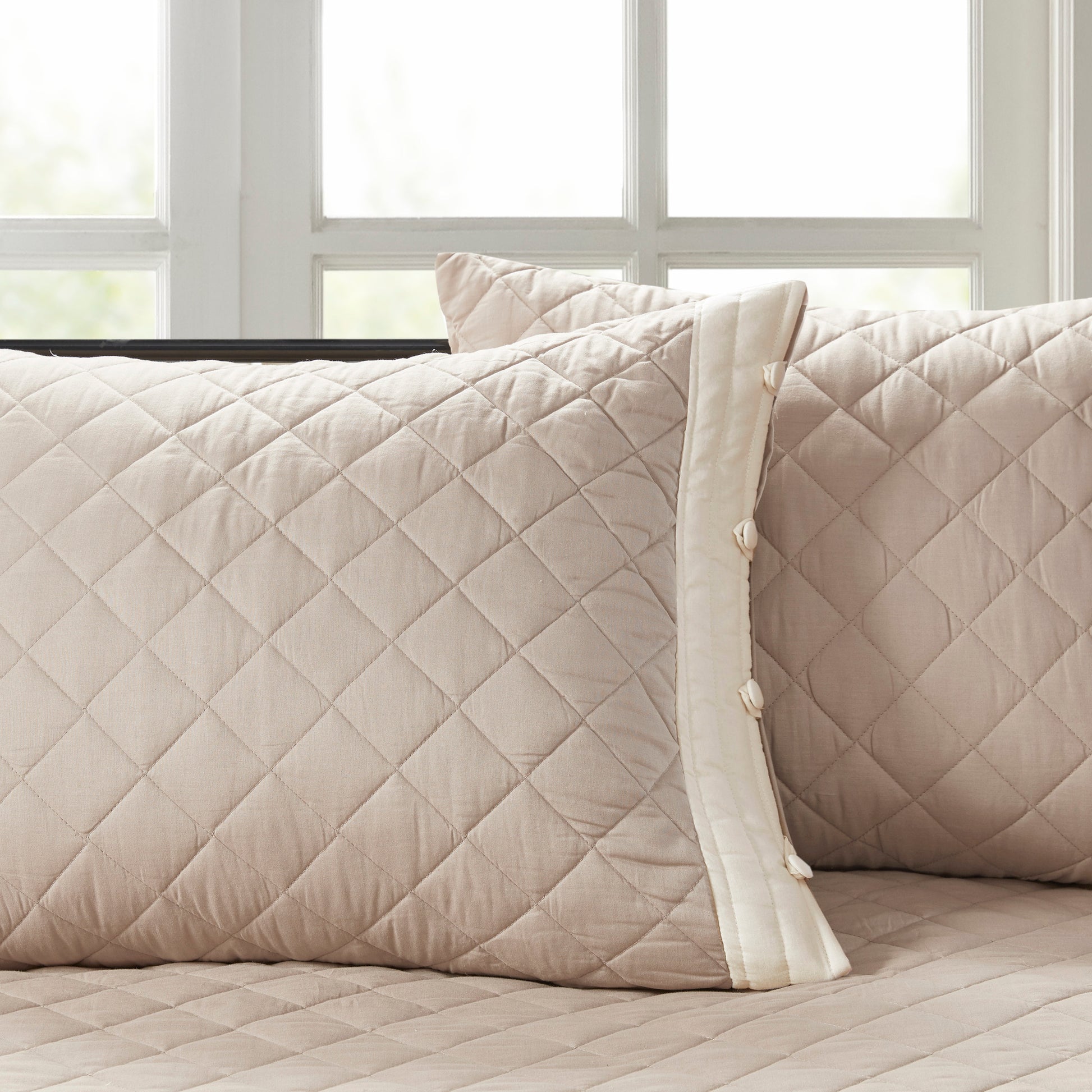 6 Piece Cotton Daybed Cover Set Khaki Daybed Khaki Polyester