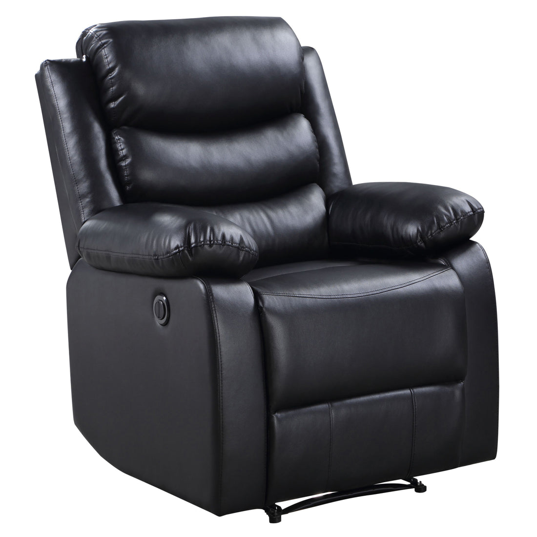 Black Power Recliner With Pillow Top Arms Black Power Push Button Primary Living Space Tight Back Modern Pine Pillow Top Arms Wood