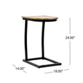 C Table Honey Wood Metal