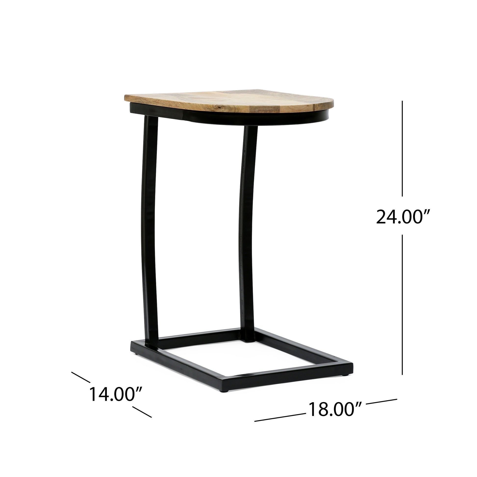 C Table Honey Wood Metal