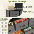 Simple Deluxe 5 Drawers Dresser For Bedroom, Kidsroom Furniture, Wide Chest Of Drawers, Storage Organizer Units With Fabric Bins For Closet, Metal Frame, Waterproof Wood Top, Adjustable Feet, Gray