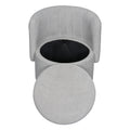 360 Degree Swivel Back Sofa Chair With Storage Space, Suitable For Bedroom And Living Room Gray Gray Boucle