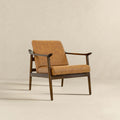 Brandon Antique Tan Leather Lounge Chair Antique Natural,Brown,Light Tan Brown Walnut Foam Genuine Leather,Solid Wood